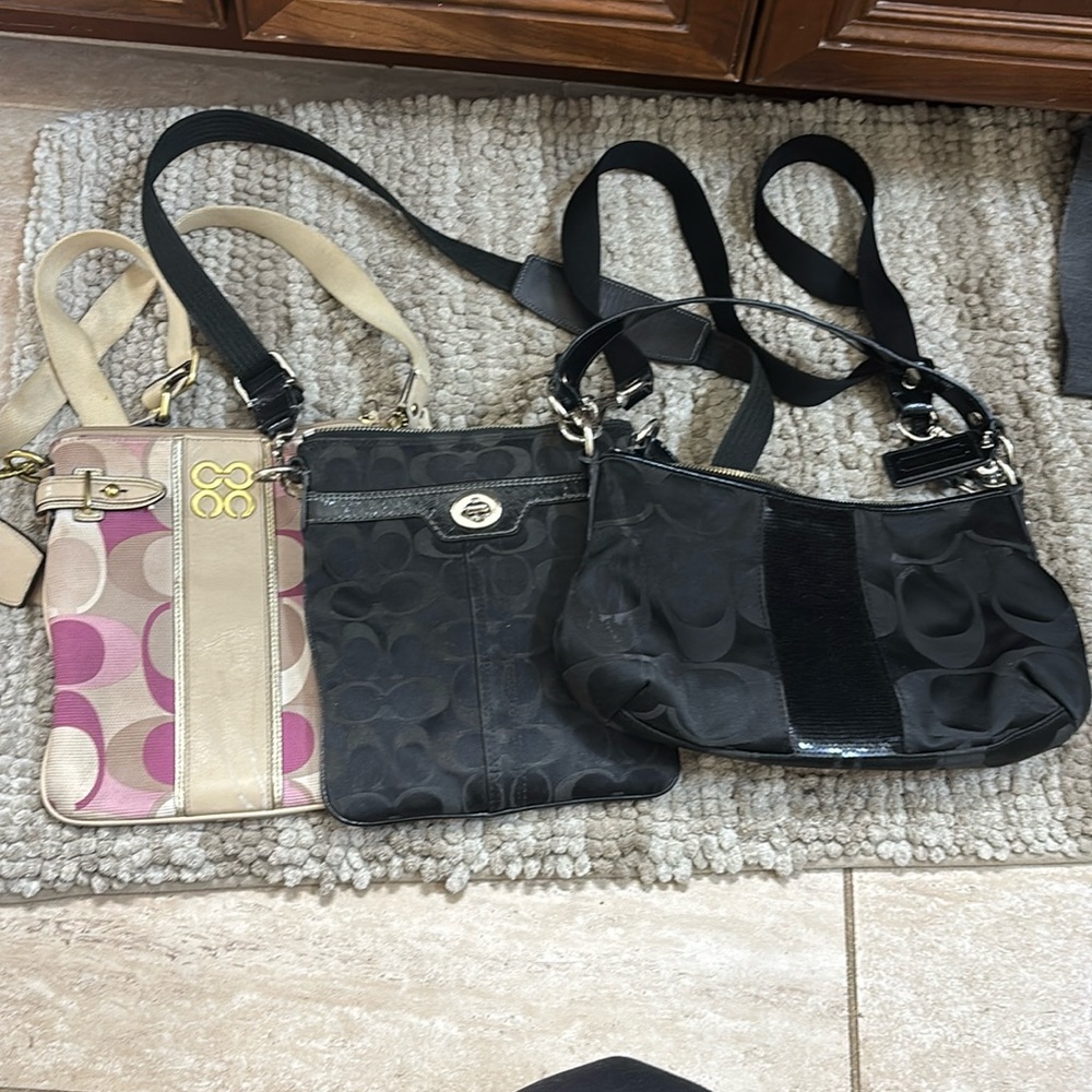 Bundle: 3 Authentic Coach Crossbody Bags - Used